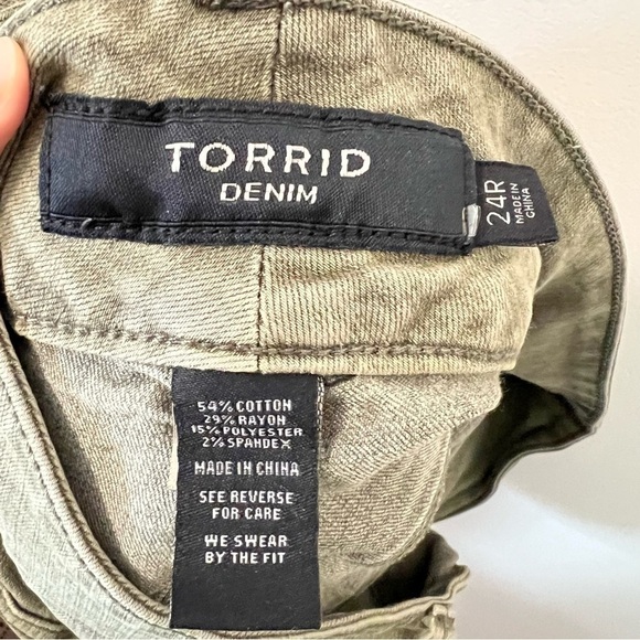 Torrid Olive Green Jeans - Picture 3 of 3